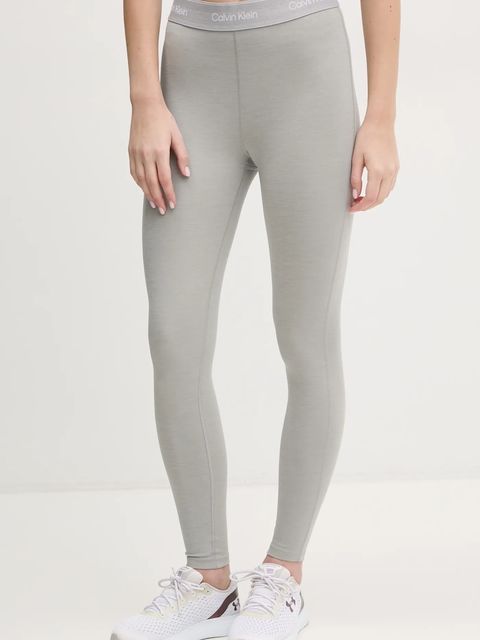 Calvin Klein Performance legginsy treningowe kolor szary z nadrukiem LVGWS5L609 - zdjęcie produktu nr 1