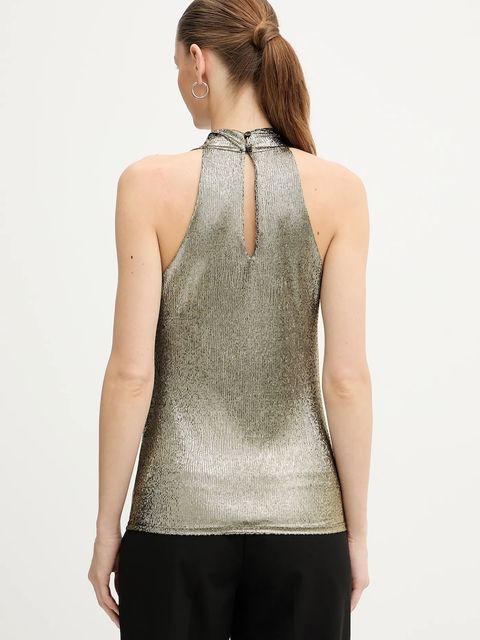 Morgan bluzka damska kolor złoty gładka DREA - zdjęcie produktu nr 2