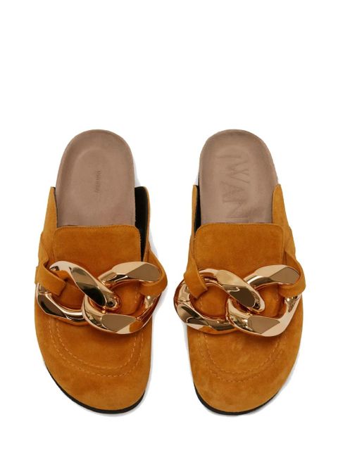 JW Anderson chain-embellished loafer mules - Yellow