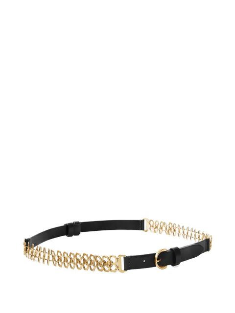 PINKO chain leather belt - Black - zdjęcie produktu nr 2