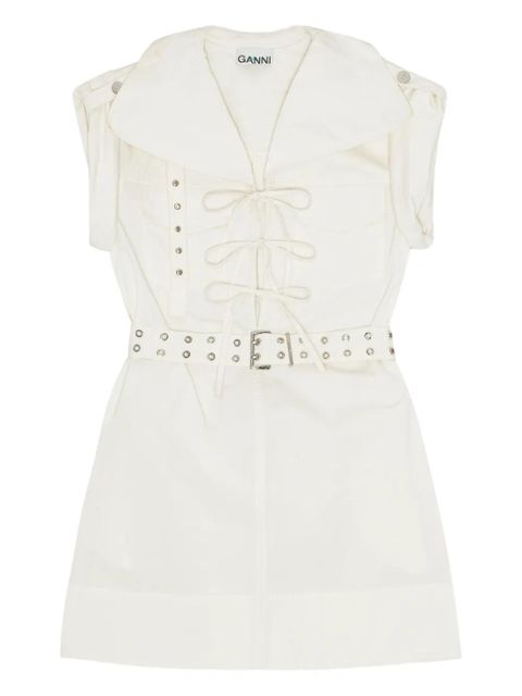 GANNI belted dress - White - zdjęcie produktu nr 1
