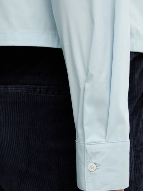 United Colors of Benetton koszula damska kolor niebieski relaxed z kołnierzykiem klasycznym 54KXDQ0CC