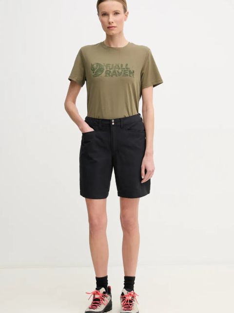 Fjallraven t-shirt sportowy Lush kolor zielony F14600165