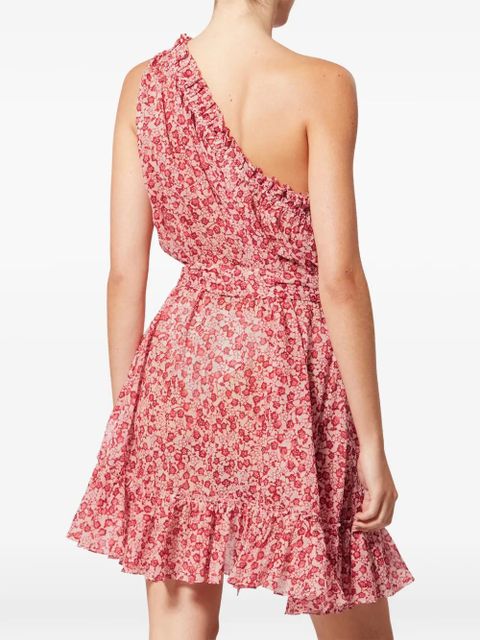 MARANT ÉTOILE Estella one-shoulder floral-print dress - Red