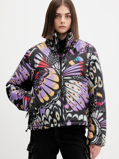 adidas kurtka x Farm Rio kolor czarny zimowa oversize JL8611 - zdjęcie produktu nr 1