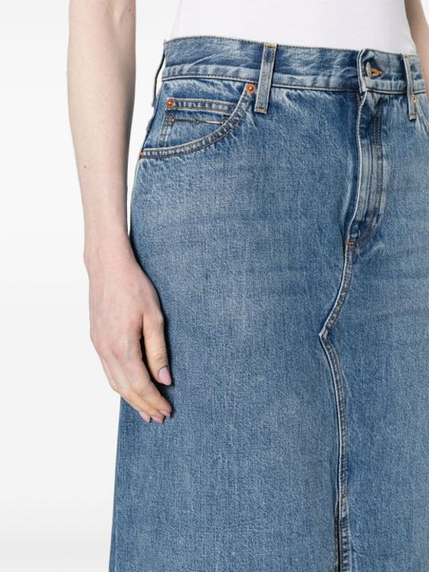 Gucci Horsebit-detail denim maxi skirt - Blue