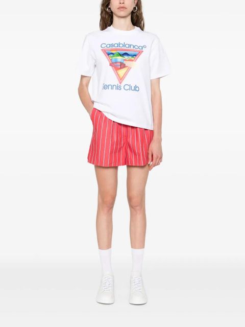 Casablanca Tennis Club Icon triangle-print T-shirt - White - zdjęcie produktu nr 2