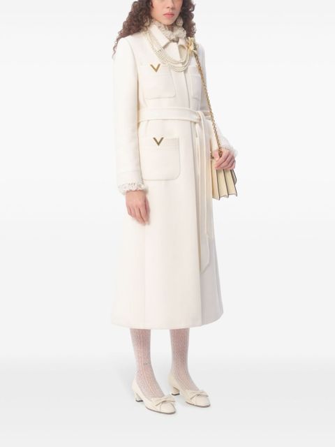 Valentino Garavani Drill double-breasted coat - White