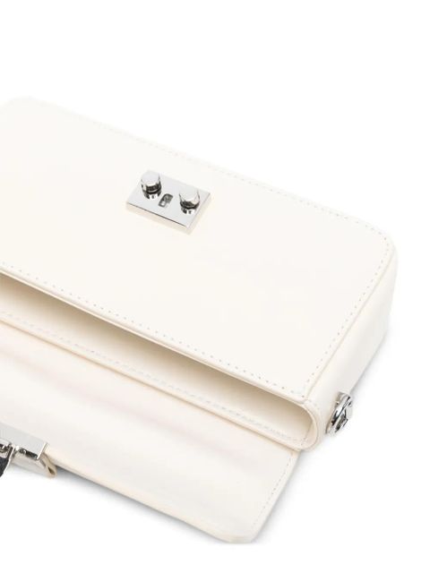 Eleh turn-lock-fastening cross-body bag - White