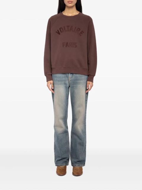 Zadig&Voltaire logo-patch cotton-blend sweatshirt - Brown - zdjęcie produktu nr 2
