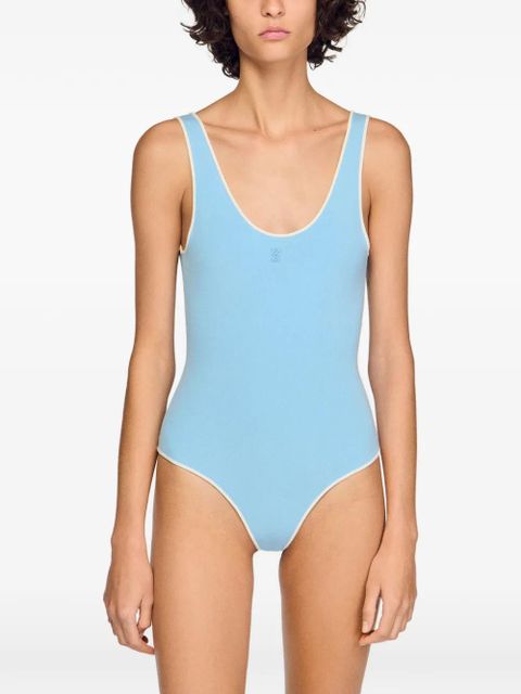 SANDRO contrast-trim bodies - Blue