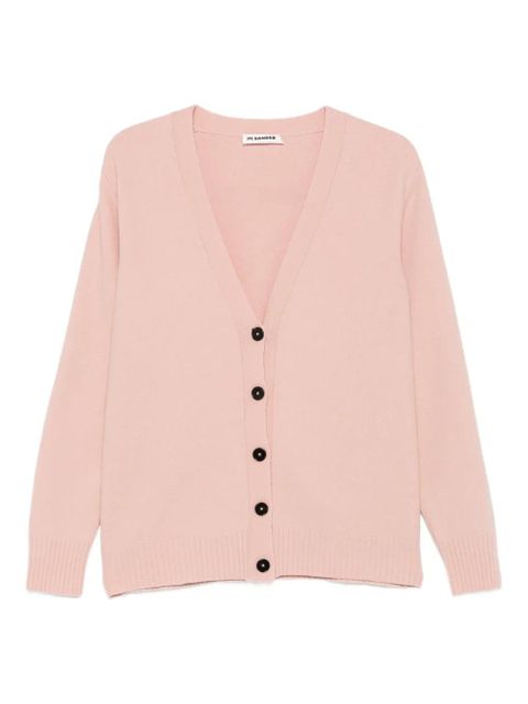 Jil Sander button ribbed hem cardigan - Pink - zdjęcie produktu nr 1