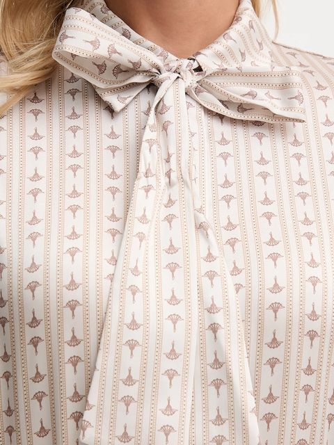 Joop! koszula damska kolor beżowy regular z kołnierzykiem klasycznym 30048630