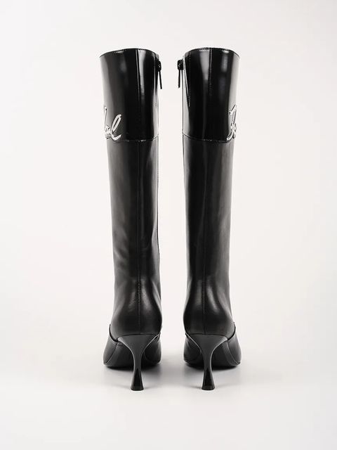 Karl Lagerfeld kozaki SIENNA damskie kolor czarny na szpilce KL32775