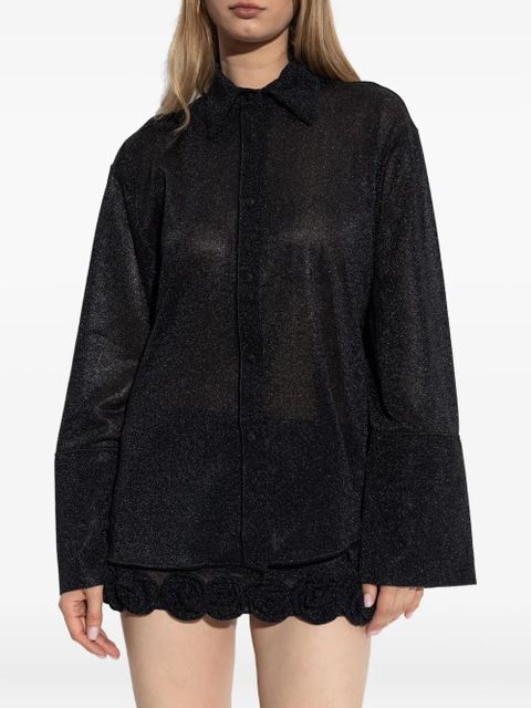 Oséree sparkling button-up shirt - Black - zdjęcie produktu nr 2