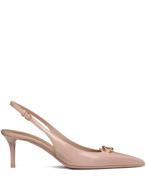 Valentino Garavani 60mm VLogo slingback leather pumps - Pink