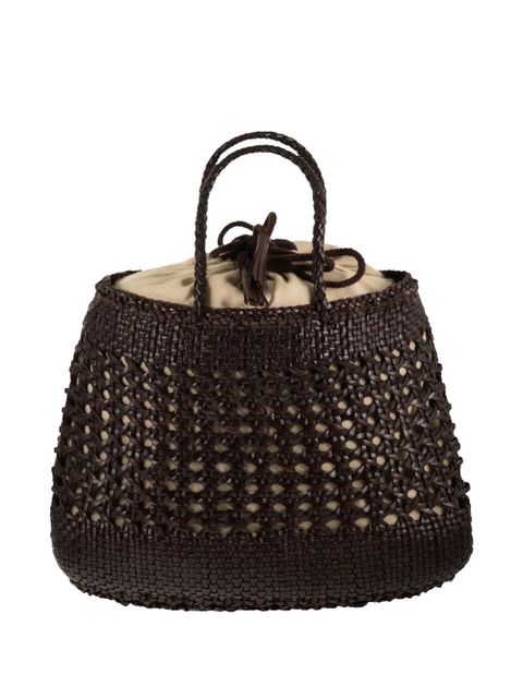 DRAGON DIFFUSION Santa Cano braided tote bag - Brown - zdjęcie produktu nr 1