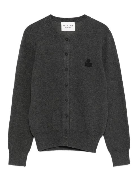 MARANT ÉTOILE logo-embroidery cardigan - Grey - zdjęcie produktu nr 1