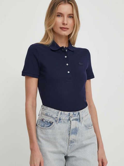 Lacoste polo damskie kolor granatowy PF5462