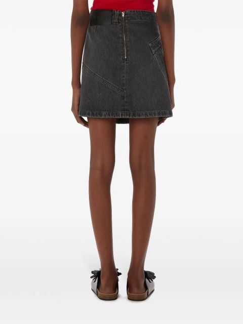 JW Anderson twisted denim mini skirt - Grey