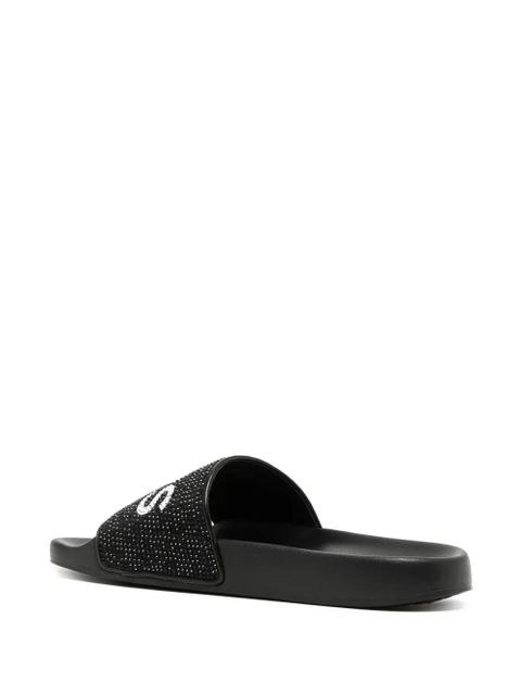 Michael Kors Gilmore rhinestone-embellished slides - Black