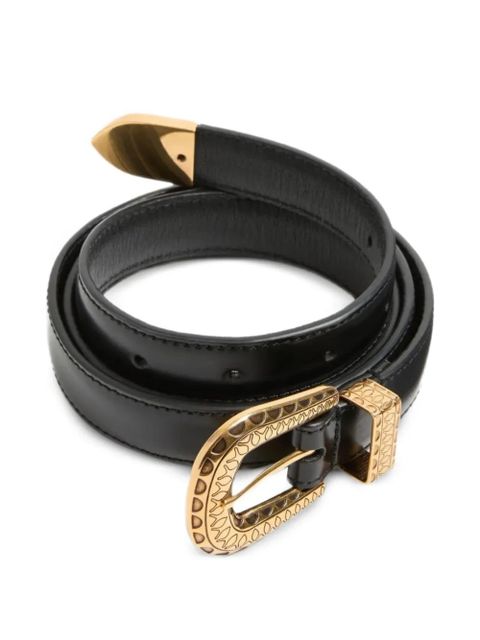 Valentino Garavani VLogo leather belt - Black
