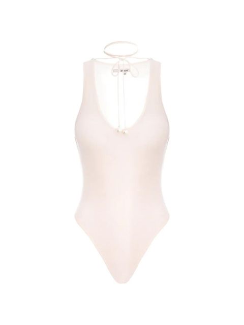 MANURÍ V-neck bodysuit - Neutrals - zdjęcie produktu nr 1