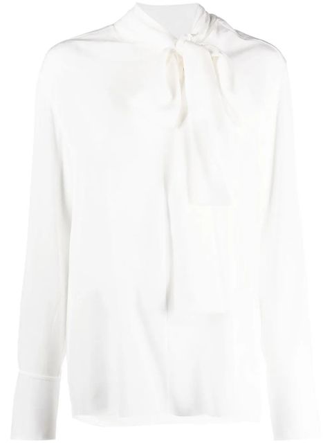Givenchy pussy-bow silk blouse - White - zdjęcie produktu nr 1