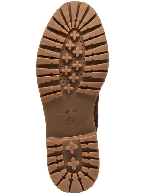Geox botki zamszowe D IRIDEA damskie kolor brązowy na płaskim obcasie D16HRF 00022 C6006