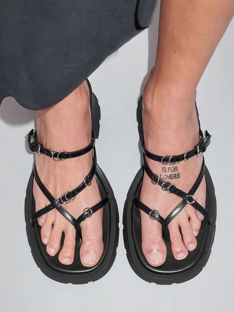 Miista klapki skórzane Jaslene