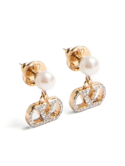 Valentino Garavani Vlogo earrings - Gold