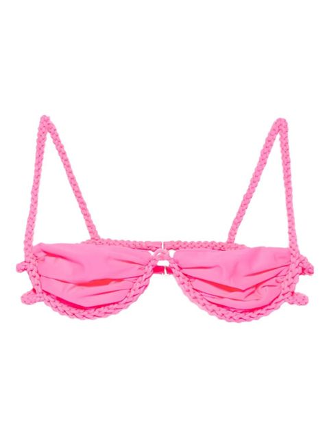 Isa Boulder braided-trim bikini top - Pink - zdjęcie produktu nr 1