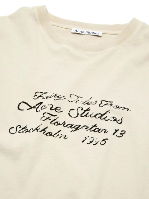 Acne Studios graphic-print T-shirt - Neutrals