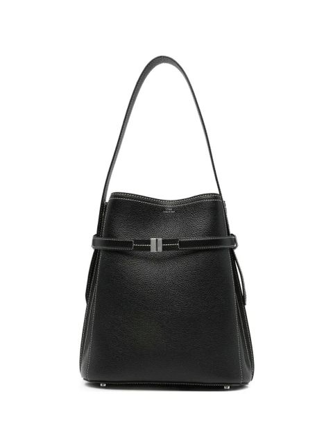 TOTEME belted grained leather bucket bag - Black - zdjęcie produktu nr 1