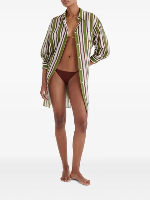 ERES Season striped shirt - Green