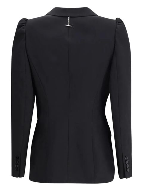 Alexander McQueen puff-shoulder single-breasted blazer - Black - zdjęcie produktu nr 2