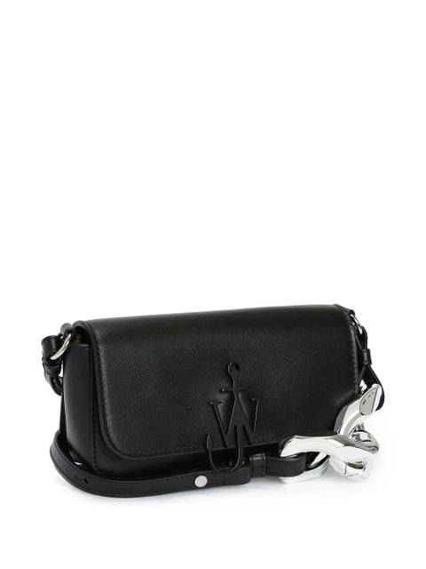 JW Anderson logo-plaque detail shoulder bag - Black