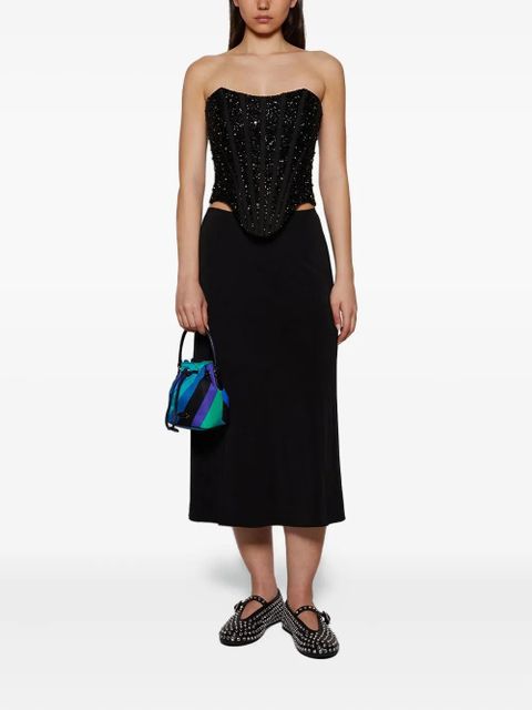 Rabanne mid-length skirt - P001 BLACK - zdjęcie produktu nr 2