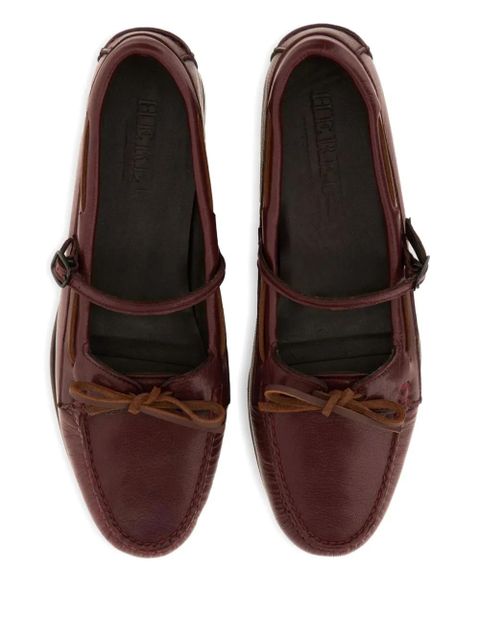 Hereu buckle tie loafers - Red