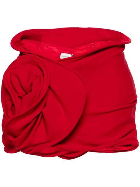 Magda Butrym floral-appliqué mini skirt - Red