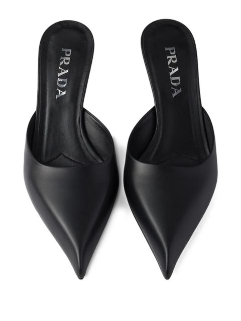 Prada leather mules - Black