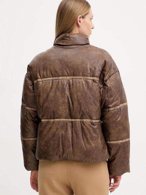 Guess kurtka GIPSY kolor brązowy zimowa oversize W5BLAE W0450