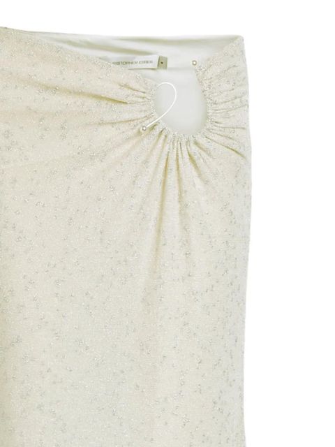 Christopher Esber Imber metallic looped skirt - Silver