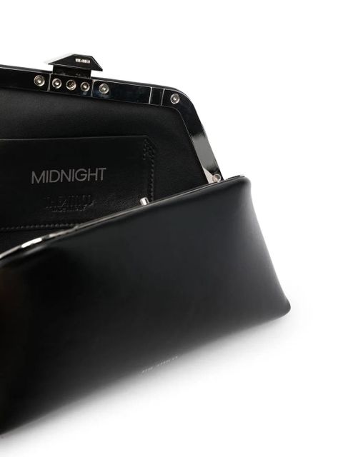 The Attico Midnight leather clutch bag - Black