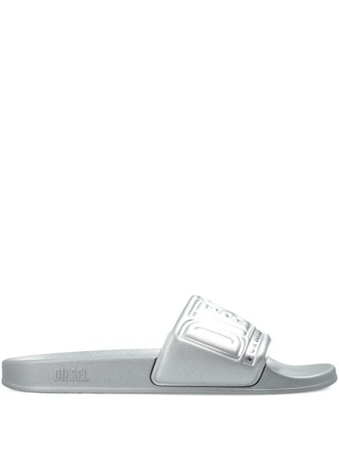 Diesel embossed logo slide - Silver - zdjęcie produktu nr 1