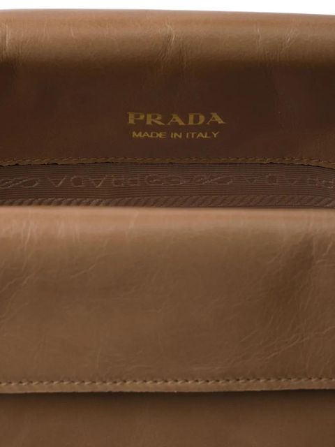 Prada medium leather shoulder bag - Neutrals