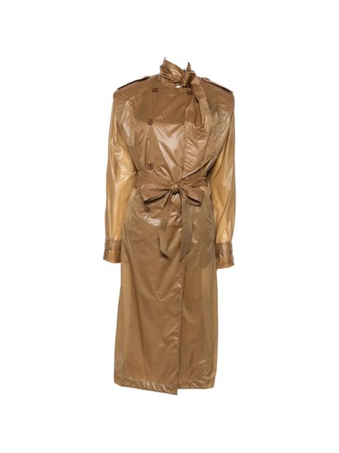 Saint Laurent Lavallière double-breasted belted trench coat - Neutrals - zdjęcie produktu nr 1