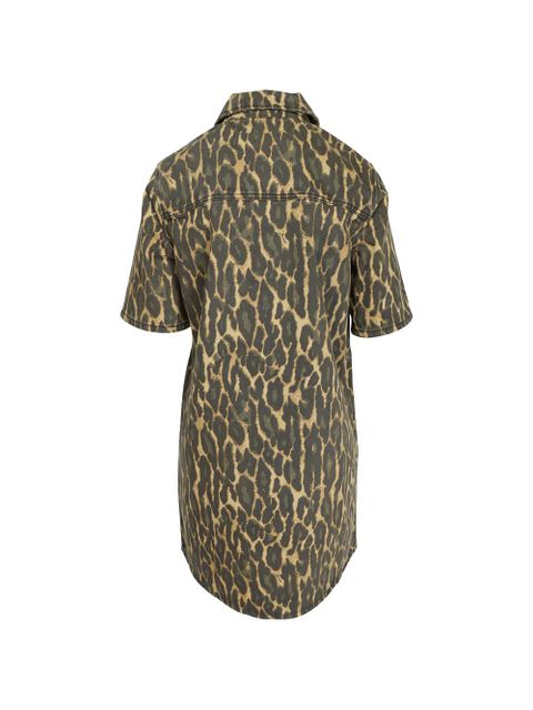 GANNI animal-print mini dress - Brown - zdjęcie produktu nr 2