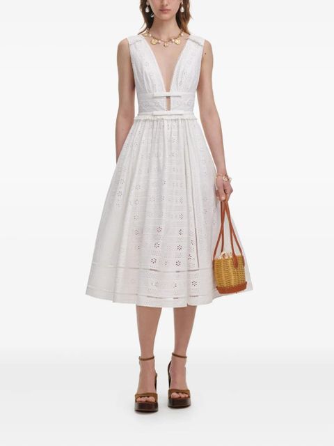 Self-Portrait cotton dress - White - zdjęcie produktu nr 1