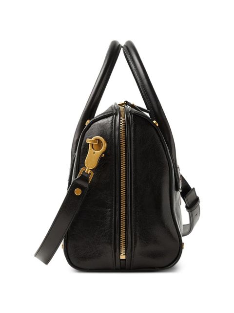 Versace Roomy leather boston bag - Black
